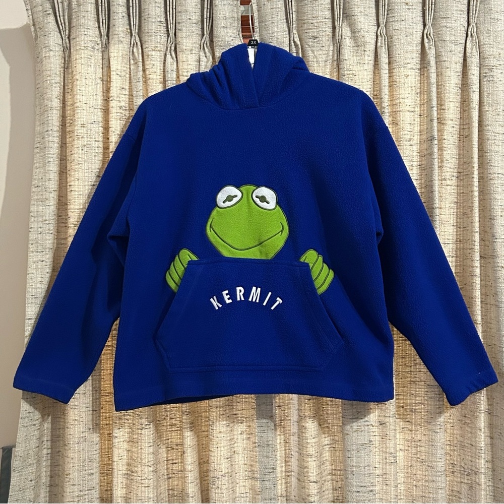 Sesame Street Kermit Collection Vintage Fleece Pullover - Large
